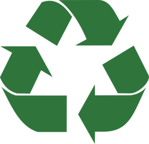 Green recycling logo