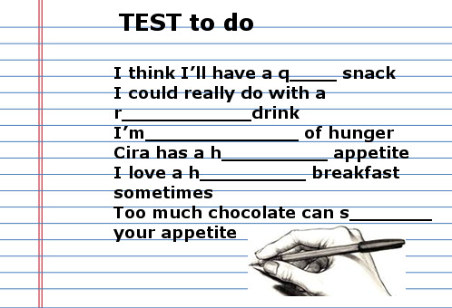 Test to do
