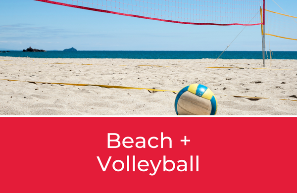 Beach and volleyball
