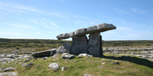 A Dolmen in Ireland west - a structure typical of the Megalithic Stone Age