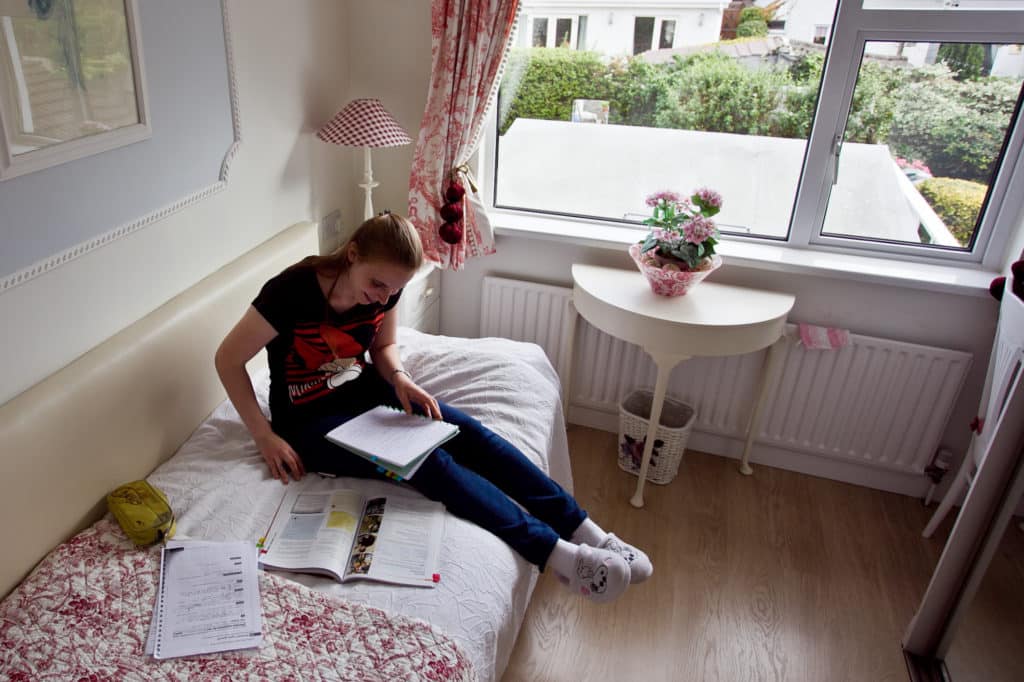 Atlas student enjoying stay in single room homestay accomodation in Malta