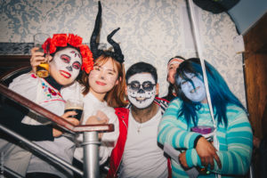 Atlas students participating at the annual Halloween party in Dublin
