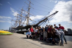 Group day trip of Junior Atlas students exploring Chichester during summer junior program