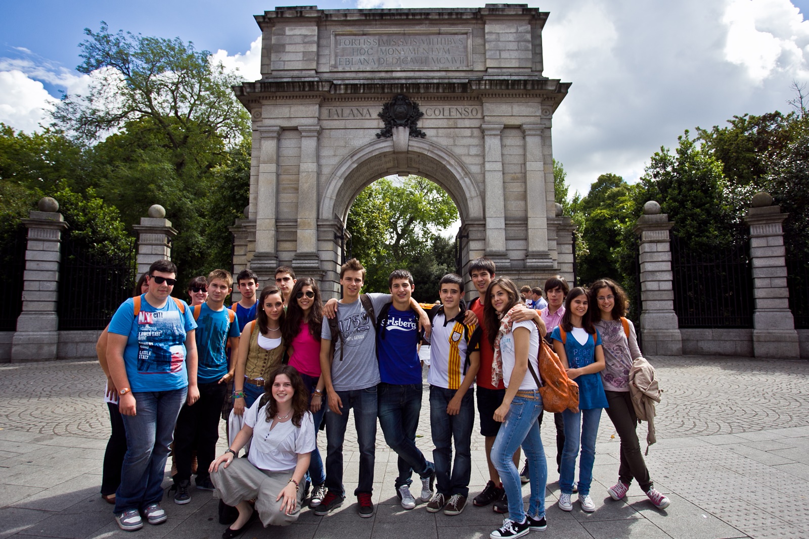 Atlas Junior young learner students during an excursion to St. Stephen's Green park in Dublin