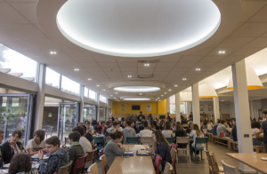 Atlas students having lunch in Atlas large and fully equipped canteen with the Junior programme in Chichester