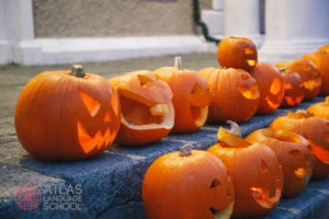 Pumpkin carved by Atlas Students during the Halloween festivities in Dublin