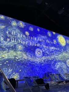 Starry Night Projection at Van Gogh's Exhibition