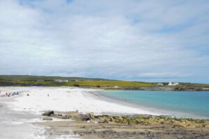 View of a beach on the Aran Islands.