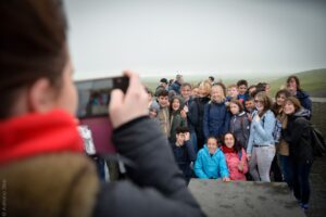 Students visiting Cliffs of Moher