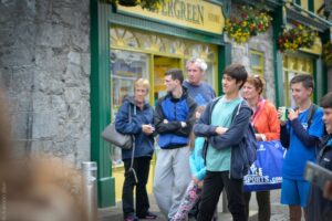 Students visiting Galway City as part of the Atlas Junior Clare programme.