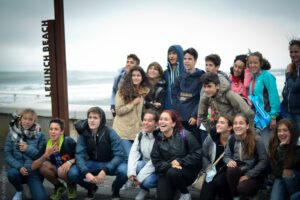 Students visiting Lehinch Beach as part of the Atlas Junior Clare programme.