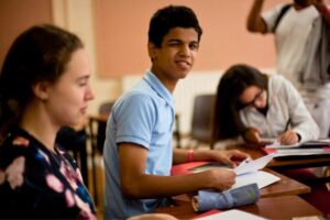 students in Atlas junior School English class