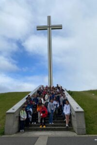 Juniors at the Phoenix Park cross.