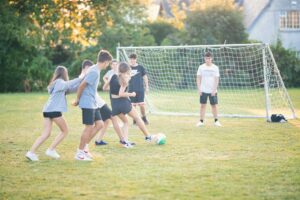 Atlas Juniors playing football.