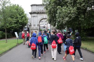 Atlas Junior students visiting Stephens Park in Dublin.