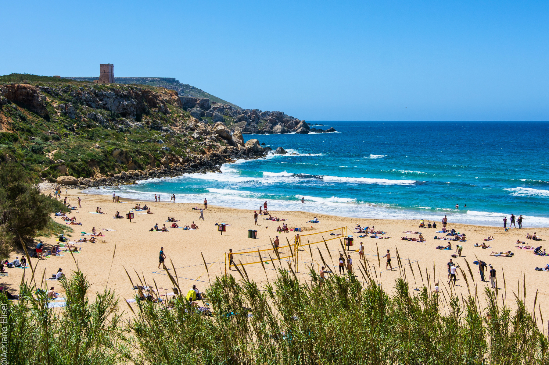 Golden Bay in Malta with Mediterranean Sea Views