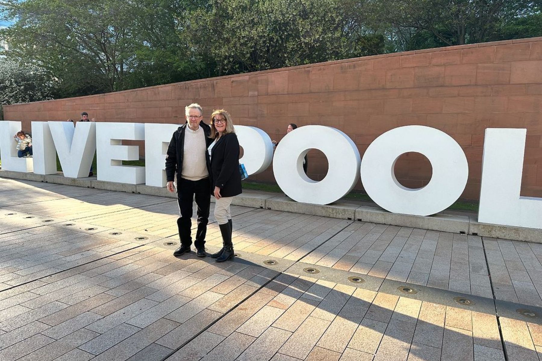 Tim and Amanda Morley, founders of Imagine English, now part of Atlas Language School Group, pictured together in Liverpool.