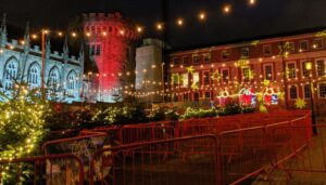 Dublin Castle. Christmas Atmosphere. Market