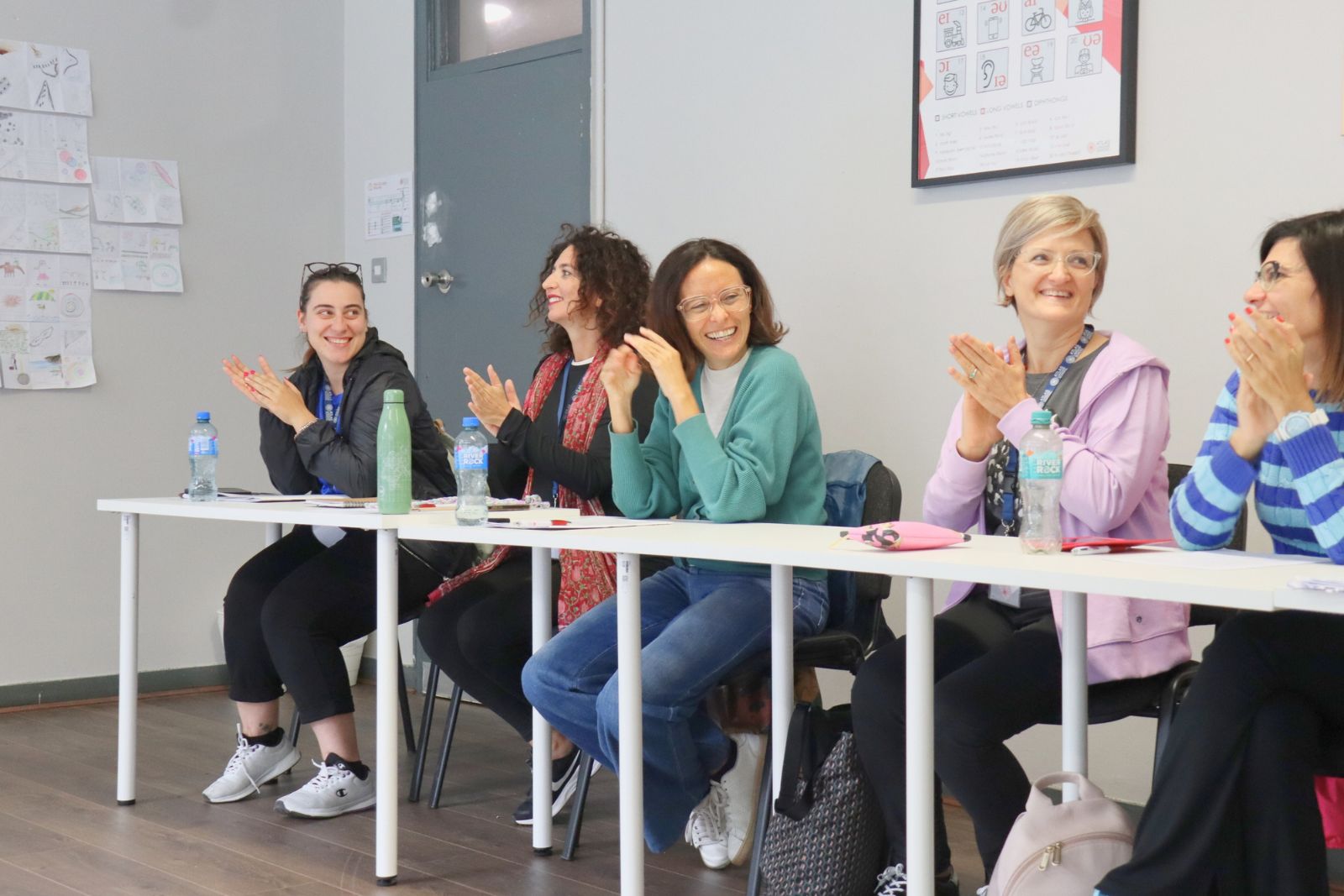 Erasmus+ Mindfulness & Wellbeing in Education – Participants Celebrating Together in Classroom